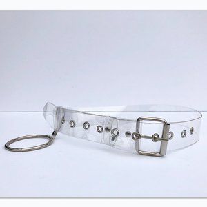 CLEAR GROMMET BELT WITH RING HARDWARE